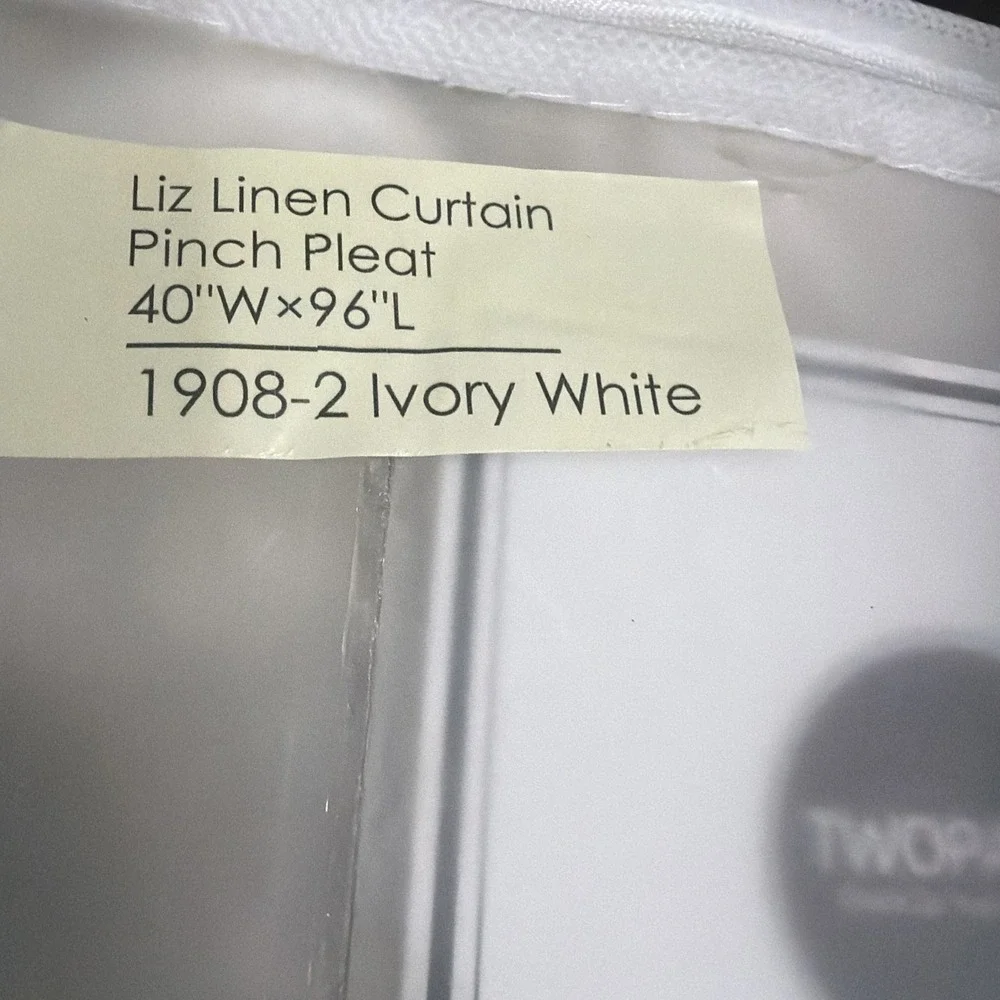 TWOPAGES Liz Linen Drape Pleated Curtains (1) 40